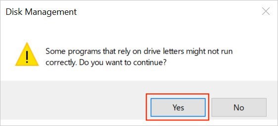 Assign the following drive letter