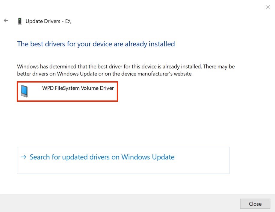 Search automatically for drivers