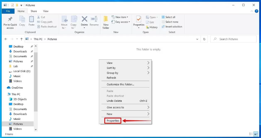 select Properties